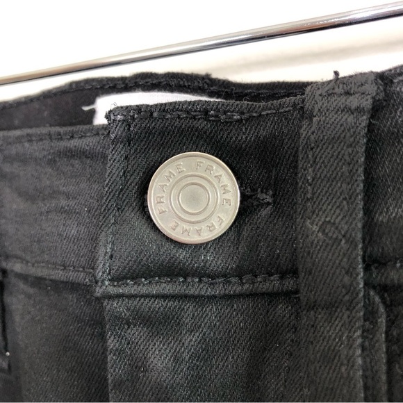 Frame Black Slit-Front Coated Midi Skirt 25 - Picture 8 of 13